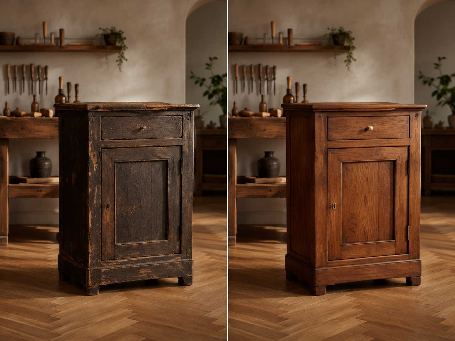 Consolle in legno recuperato