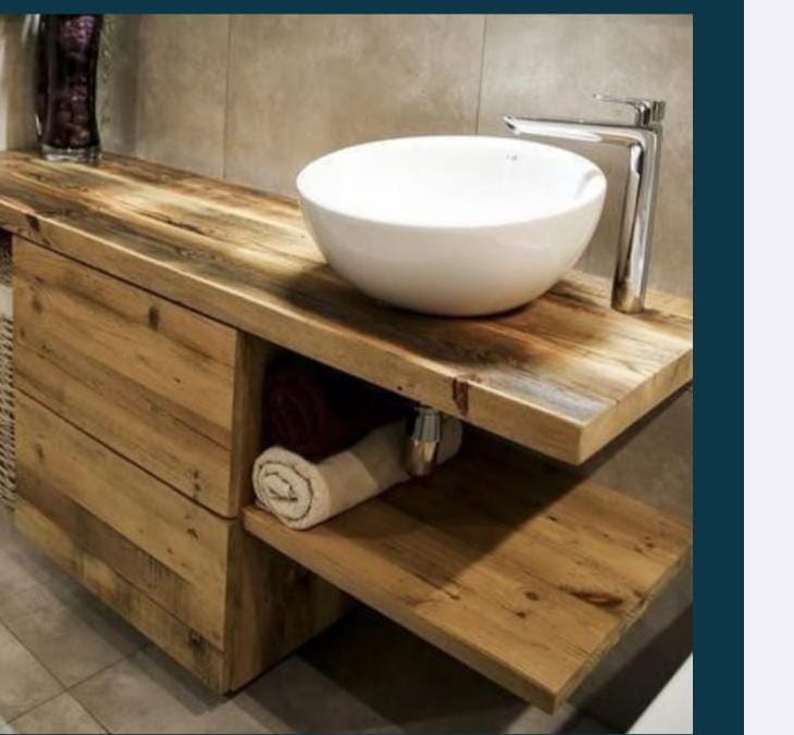 Mobile bagno in legno su misura